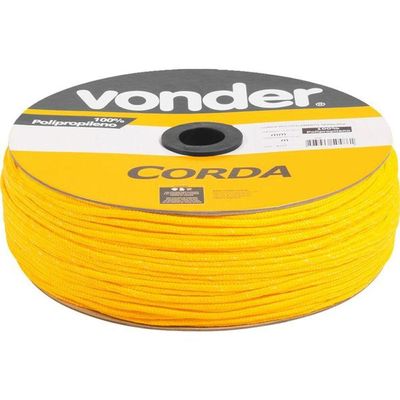 Corda Trançada 5mmx250m 2,7kg Amarela Vonder