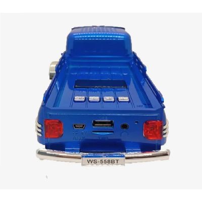Caixa Som Portatil Caminhonete Camionete Bluetooth Fm Azul WS-558B