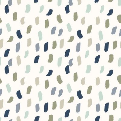 Papel de Parede Revoada Mini Pinceladas azul, menta e cinza 4415