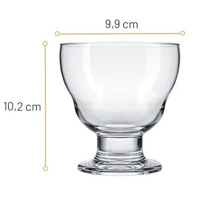 Taça para Sorvete e Sobremesa Samba 360ml 12 Unidades - Nadir 7227