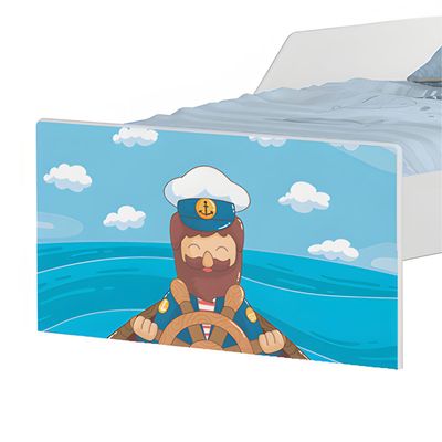 Mini Cama Infantil 153,2x79cm com Proteção Lateral Personagens Marinheiro K02 - D'Rossi