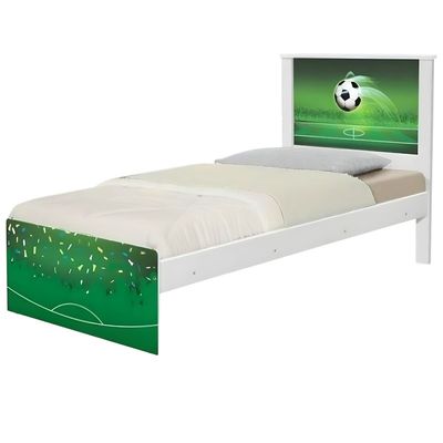 Cama Solteiro Infantil 195x96cm para Quarto Personagens Copa Futebol K02 - D'Rossi