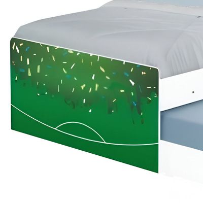 Cama Solteiro Infantil com Cama Auxiliar 195x96cm Personagens Copa Futebol K02 - D'Rossi