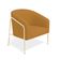 Poltrona Sala Decorativa Kit 2 Stella Base Alta Tubo Champanhe Veludo Mostarda D03 - D'Rossi