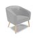 Poltrona Sala Decorativa Kit 2 Stella Pé Palito Natural Sintético Cinza D03 - D'Rossi