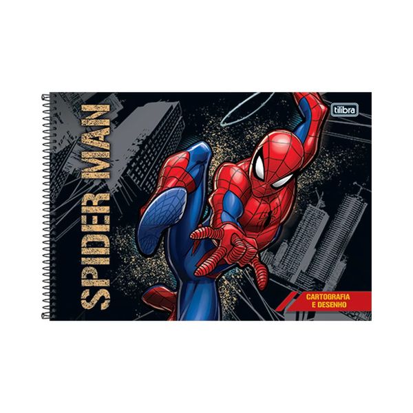 Caderno  Cartografia Tilibra Capa Dura Spider-Man Capas Diversas - Item Sortido
