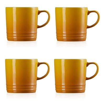 CONJUNTO 4 CANECA LE CREUSET CHÁ 350ML AMARELO NÉCTAR