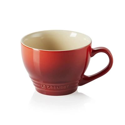 KIT LE CREUSET BULE 1,3L E 2 CANECAS BISTRO 400ML VERMELHO