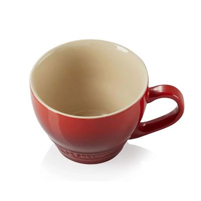 KIT LE CREUSET BULE 1,3L E 2 CANECAS BISTRO 400ML VERMELHO