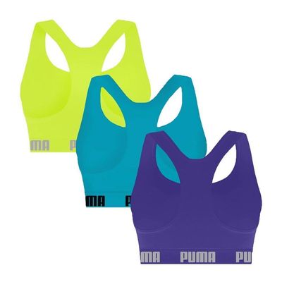 Kit 3 Tops Puma Nadador Sem Costura Feminino P