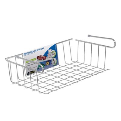 Cesto Organizador de Armário Gaveta Organizadora Média Cromada - Kit com 3 unidades