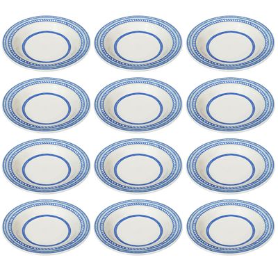 Prato Fundo de Cerâmica Donna Grano 21,5cm 12 Unidades - Biona 140604