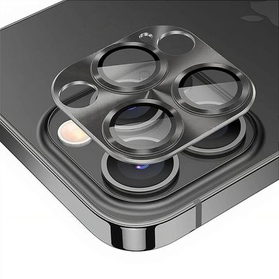 Protetor de lente de câmera de alumínio para iPhone 12 Pro Max - Preta - Gshield