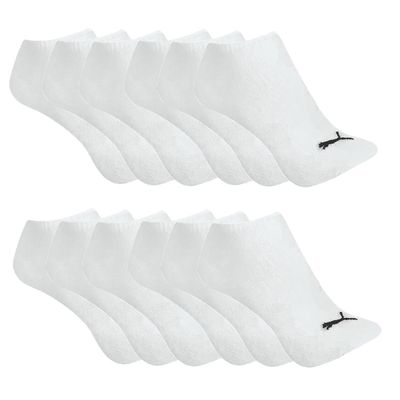 Kit 12 Pares de Meia Puma Logo 34-39 / Branco