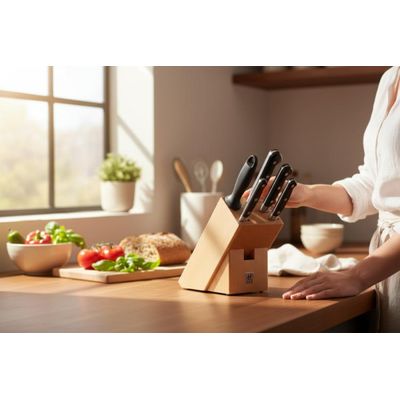 Bloco de Facas Zwilling Professional S 6 Peças de Precisão Alemã e Durabilidade Extrema