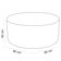 Puff Redondo Orgânico para Living 90cm Lola W01 Suede Bege - Lyam Decor
