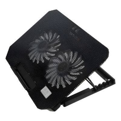 Base Suporte Resfriador Notebook 2 Coolers LED Informática - com Ventoinhas e Ajuste Ergonômico