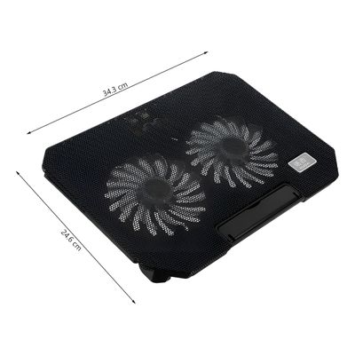 Base Suporte Resfriador Notebook 2 Coolers LED Informática - com Ventoinhas e Ajuste Ergonômico