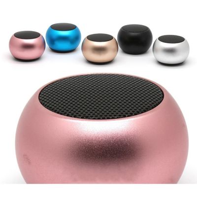 Mini Caixa De Som Bluetooth Bolinha Metal Amplificada Speaker 3w Cor:Rosa