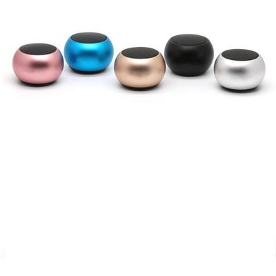 Mini Caixa De Som Bluetooth Bolinha Metal Amplificada Speaker 3w Cor:Preto