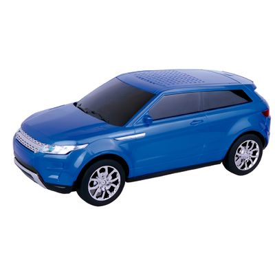 Mini Caixa de Som Portátil Formato Carro SUV Música - Caixa de Som Automotiva WS-389 com LEDs e 10W de Potência Cor:Azul