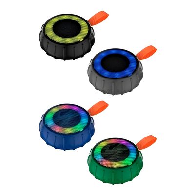 Mini Caixa de Som Resistente à Água Portátil com Alça Cor:Azul