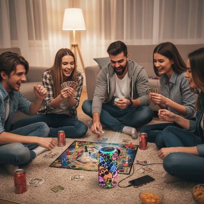 Caixa de Som Caveira Bluetooth Led RGB À Prova D'água - Potência e Estilo em Qualquer Lugar