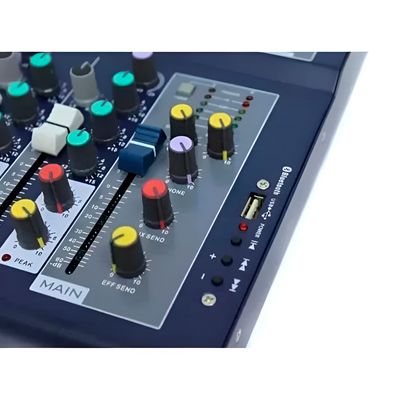 Mesa de Som Digital Mixer USB 4 Canais Bluetooth MP3 Player - Ideal para Home Studio e Lives