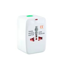 Adaptador de Tomada Universal 7 em 1 Bivolt com Pinos Retráteis para Viagem Padrões Eletricidade