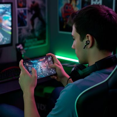 Fone Gamer Sem Fio Jogo Academia Bluetooth Luz LEDs + IPX4 – Perfeito para Jogos e Atividades