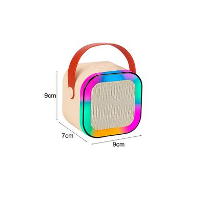 Mini Caixa de Som Microfone Bluetooth Portátil RGB Para Karaoke, Festas e Viagens - Bluetooth 5.0 | Cor:Azul