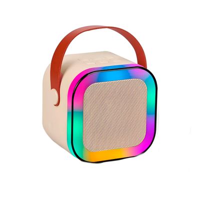 Mini Caixa de Som Microfone Bluetooth Portátil RGB Para Karaoke, Festas e Viagens - Bluetooth 5.0 | Cor:Azul
