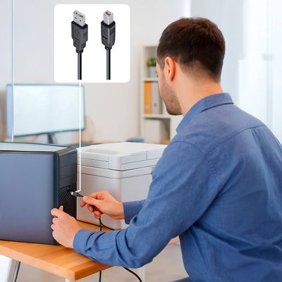 Cabo Extensor USB 2 Metros para Impressoras, Scanners e Multifuncionais – Alta Performance