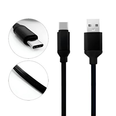 Cabo Carregador USB C Colorido Silicone Telefone Carregamento Cor:Azul