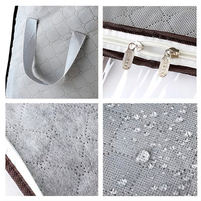 Saco Organizador Bolsa Roupas Cobertas Multifuncional  com Alças Reforçadas e Zíper – Roupas, Closet e Armário | Cinza