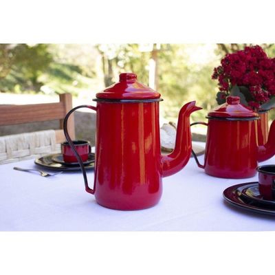 Cafeteira Tradicional Esmaltada Vermelho 1,1 L Ewel