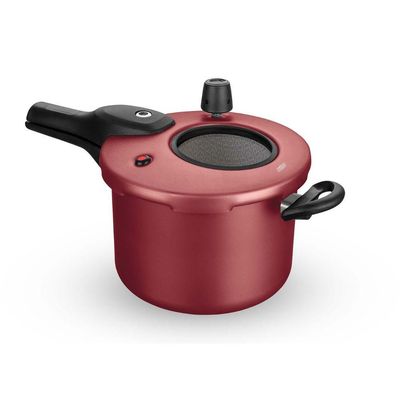 Panela De Pressao Superior Fech. Externo 4,5l Mta Cereja 6601