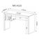 Mesa para com 02 Gavetas Branco Tecno Mobili