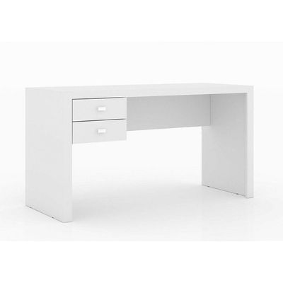 Mesa para com 02 Gavetas Branco Tecno Mobili