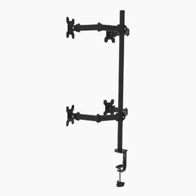 Suporte 4 Monitores Articulado Gamer Tv Braço Mesa Bancada Estúdio Podcast Completo Ajustável Universal Luxo