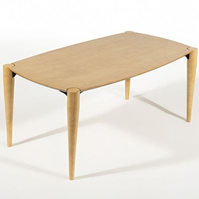 Mesa de Jantar 6 Lugares Alasca 180x100 cm Madeira Maciça M04 Mel - Lyam Decor