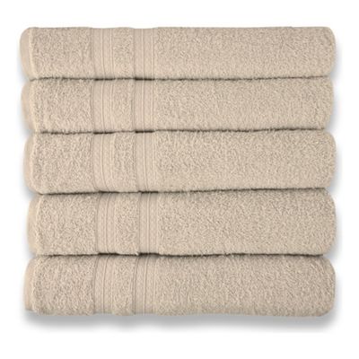Kit Hotel 5 Toalhas Super Grossa e Felpuda 80x150cm Camurça Beka
