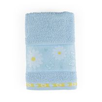 Toalha de Banho Infantil Pitico 1,15m x 75cm 100% Algodão Macio - Margarida Azul
