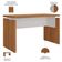 Mesa Para Escritório Home Office 125cm Unik A02 Freijó Branco - Lyam Decor