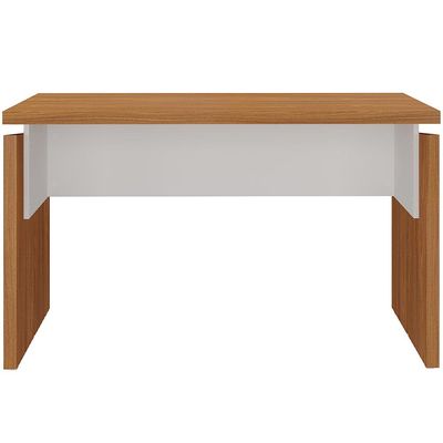 Mesa Para Escritório Home Office 125cm Unik A02 Freijó Branco - Lyam Decor