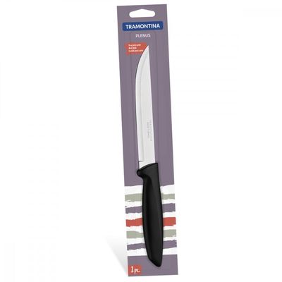 Faca para Cozinha Tramontina Plenus com Lamina em Aço Inox e Cabo de Polipropileno Preto 6"