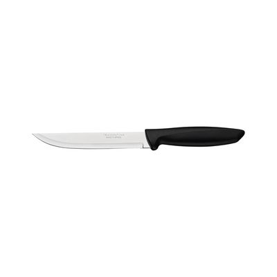 Faca para Cozinha Tramontina Plenus com Lamina em Aço Inox e Cabo de Polipropileno Preto 6"