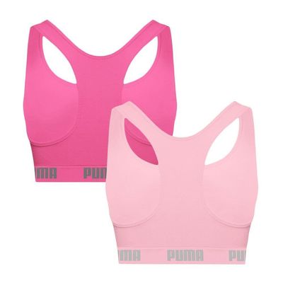 Kit 2 Tops Puma Nadador Sem Costura Feminino P / Rosa