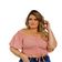 BLUSA  PLUS SIZE DOLCE SEDUTTI CROPPED ELASTEX DANY ROSE 46 / Rosa