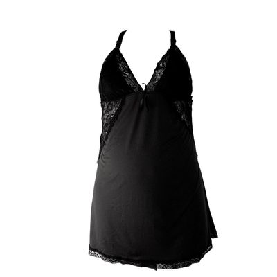 CAMISOLA PLUS SIZE  DOLCE SEDUTTI EM RENDA PRETO D61 46 / Preto